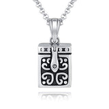 Silver Locket Urn Pendant Necklace