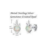 Sterling Silver Unicorn Stud Earrings Opal Cute Animal Fine Jewelry for Women Girls