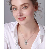 S925 Sterling Silver Frog Heart Necklace For Women Girl