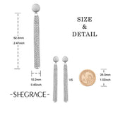 925 Sterling Silver Tassel Circle Earring for Women