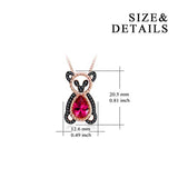 Bear Gifts for Women 925 Sterling Silver Bear Pendant Necklace for Women