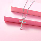 925 Sterling Silver Cross Heart Necklaces for Women Cubic Zirconia Pendant  Rose Gold Plated Love Necklaces