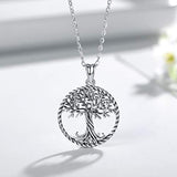 S925 Sterling Silver CZ Family Tree of Life Necklace for Women