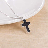 925 Sterling Silver Cross Necklace Urn Cremation Keepsake Memorial Pendant Jewelry for Ashes