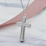 Cremation Cross Urn Pendant Necklace Sterling Silver Exquisite Ashes Keepsake Memorial Jewelry