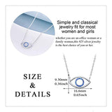 Evil Eye Necklace Sterling Silver Dainty Choker Pendant Necklace Jewelry Gifts for Women Girls