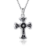 ilver Cross Urn Necklace