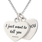 Silver Double Heart Necklace