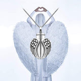 Angel Wings Cremation Jewelry 925 Sterling Silver Urn Necklace for Ashes