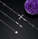 Cross Anklet For Women 925 Sterling Silver Charm Adjustable Foot Anklet,