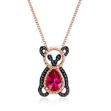 Silver Bear Pendant Necklace 