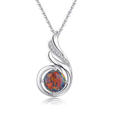 Black Opal Phoenix Necklace 925 Sterling Silver Gifts for Women