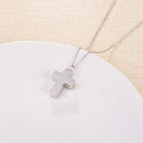 925 Sterling Silver Cross Necklace Urn Cremation Keepsake Memorial Pendant Jewelry for Ashes