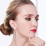 925 Sterling Silver Tassel Circle Earring for Women