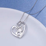 S925 Sterling Silver Frog Heart Necklace For Women Girl