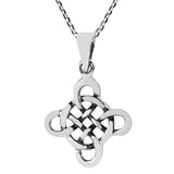 Silver Celtic Knot Cross Pendants Necklace