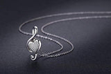 S925 Sterling Silver Dance with Me Music Note Necklace for Women