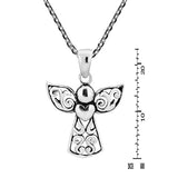 Guardian Angel of Love 925 Sterling Silver Pendant Necklace