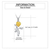 Rose Necklace Sterling Silver Rose Flower Pendant Necklace Gifts for Women Girls