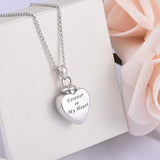 925 Sterling Silver Heart Cremation Jewelry Keepsake Angel Urn Necklace for Ashes : Forever in My Heart