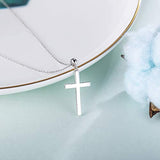 Cross Necklace 925 Sterling Silver Faith Hope Love Pendant Necklace