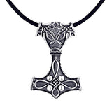 925 Sterling Silver Mjolnir Thor's Hammer Pendant Necklace Norse Viking Jewelry