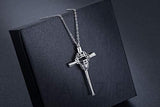 925 Sterling Silver Baseball Mask Cross Necklace Inspirational Gifts Strong Chain