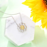 S925 Sterling Silver Sunflower Choker Necklace for Women Girls - You are My Sunshine