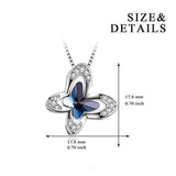 Blue Butterfly Pendant Made with Crystal from Swarovski