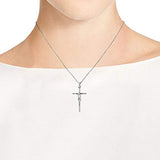 Faithful Devotion Crucifix Cross 925 Sterling Silver Pendant Necklace