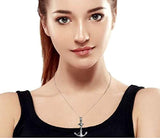 Nautical Ship Boat Anchor Rope Pendant Necklace For Women For Men 925 Sterling Silver