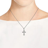 Endless Faith Cross 925 Sterling Silver Pendant Necklace