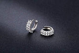 925 Sterling Silver CZ Huggie Hoop Earrings Cartilage Earring For Women