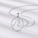 Mothers Day Gifts Wave Necklace S925 Sterling Silver Jewelry for Women