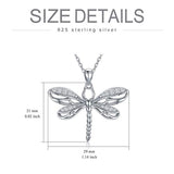 925 Sterling Silver Dragonfly Necklace Dragonfly Gifts for Women Lover Girls Dragonfly Pendant Jewelry