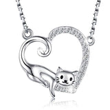 Silver Love Kitty Animal Jewelry