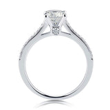 Sterling Silver Round Cubic Zirconia CZ Solitaire Promise Engagement Ring