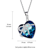 sweet Heart Sterling Silver Necklace Pendant c Fashion Gift for Women