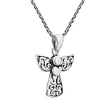 Guardian Angel of Love 925 Sterling Silver Pendant Necklace