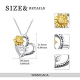 Sunflower Sterling Silver Flower Choker Necklace Jewelry for Women Birthday Gifts
