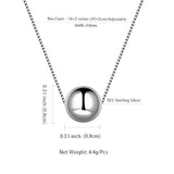 Small Necklace Women 925 Sterling Silver Little Pendant Dainty Jewelry