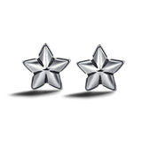 925 Sterling Silver Tiny Cute Starfish Stud Earrings Setting Cubic Zirconia CZ Trendy Jewelry Gifts for Women Girls