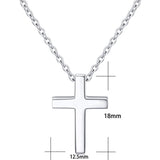 925 Sterling Silver Small Cross Pendant Necklace