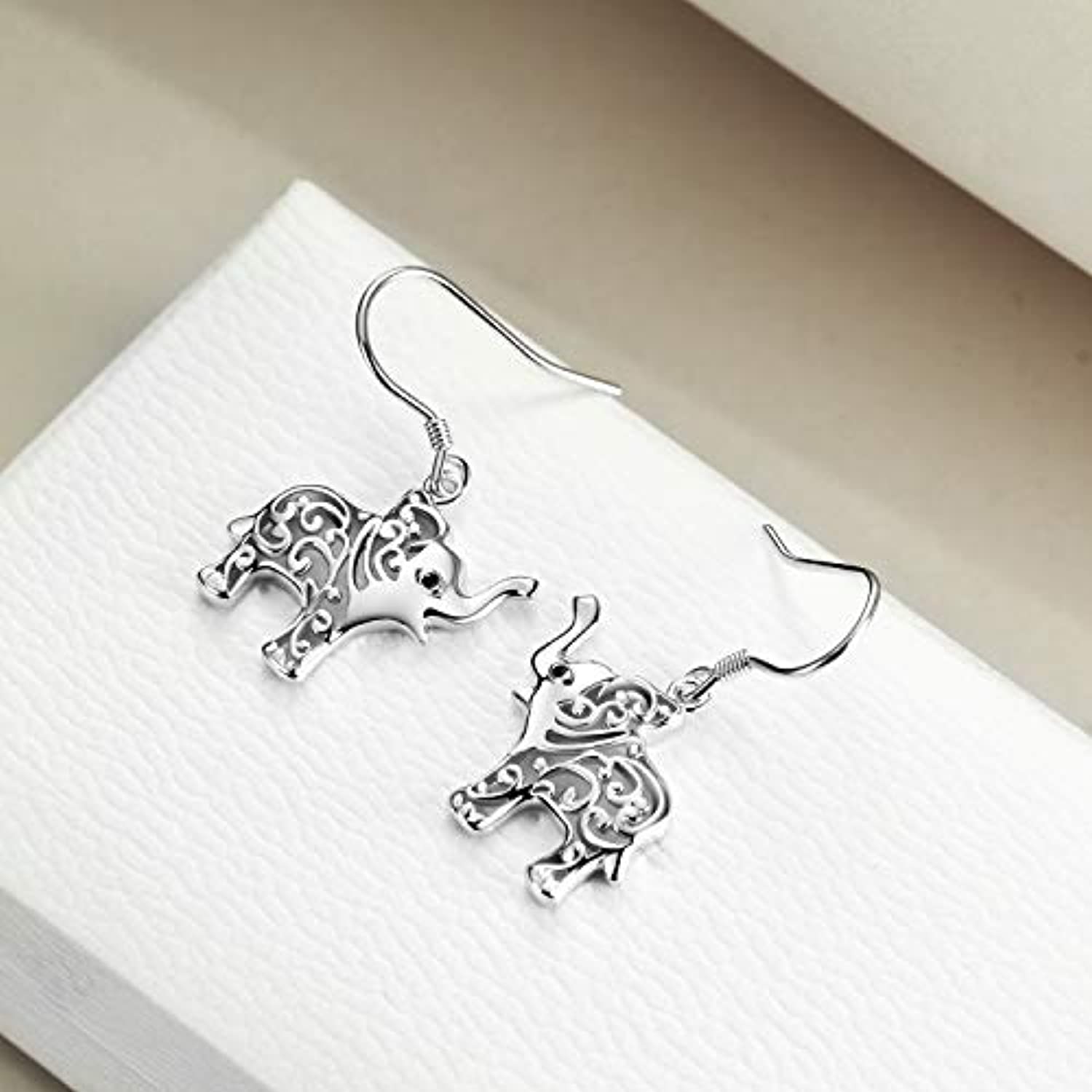 Dangle shops elephant earrings