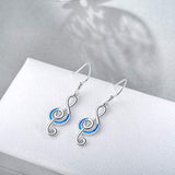 Music Note Earrings Sterling Silver Created Opal Musical Jewelry for Dance Lovers for Women Her Teacher