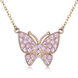 925 Sterling Silver Butterfly Pendant Necklace Crystals Mothers Day Gifts for Women Teens