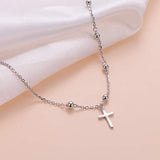 S925 Sterling Silver Cross Anklet for Women Girl Charm Adjustable Foot Anklet Jewelry Birthday Gift