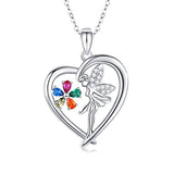 Silver Flower Fairy Necklace