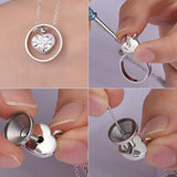 S925 Sterling Silver Tree Of Life Heart  Keepsake Memorial Urn Necklace For Ashes For Women Girls