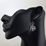 925 Sterling Silver Tree of Life Dangle Earrings